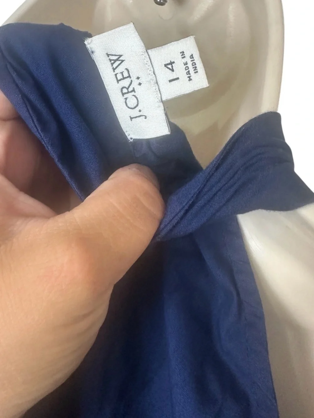 J. Crew Navy Halter Tie-Neck Tiered Sundress